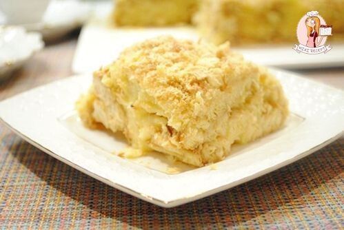 Ленивый Наполеон: легкий десерт из печенья «Ушки»