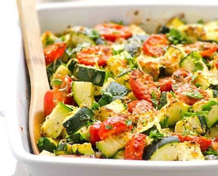 Запечённые овощи с аппетитным чесноком