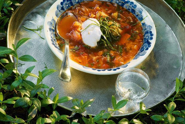 Вкусные щи из молодой капусты с чесночными побегами