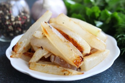 Жареный дайкон: идеальный овощной гарнир для любого стола