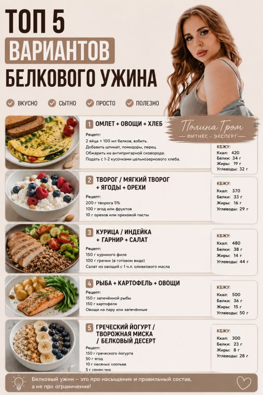 Непревзойденные белковые ужины: 5 идеальных вариантов для вечернего питания